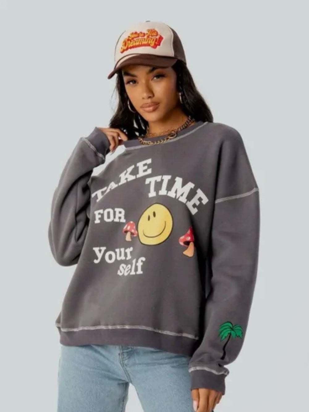 Edikted 🌴😊 'Take Time For Yourself’ 😊🍄 Sweatshirt
